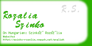 rozalia szinko business card